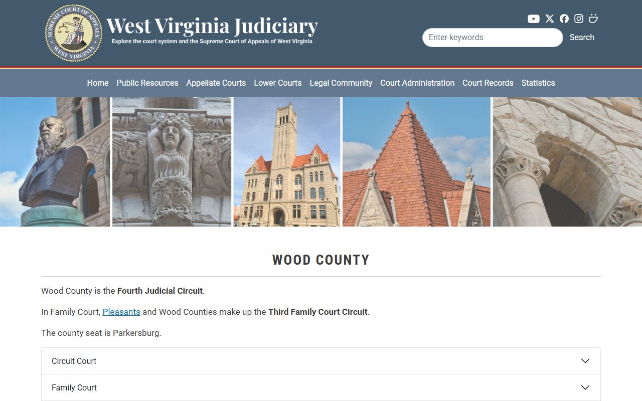 Wood County court records after jail arrest court contact page